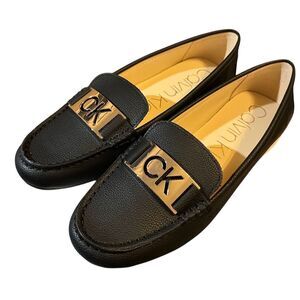 Calvin Klein Lonie Loafers Black Slip-On Flats Women's Size 8 M